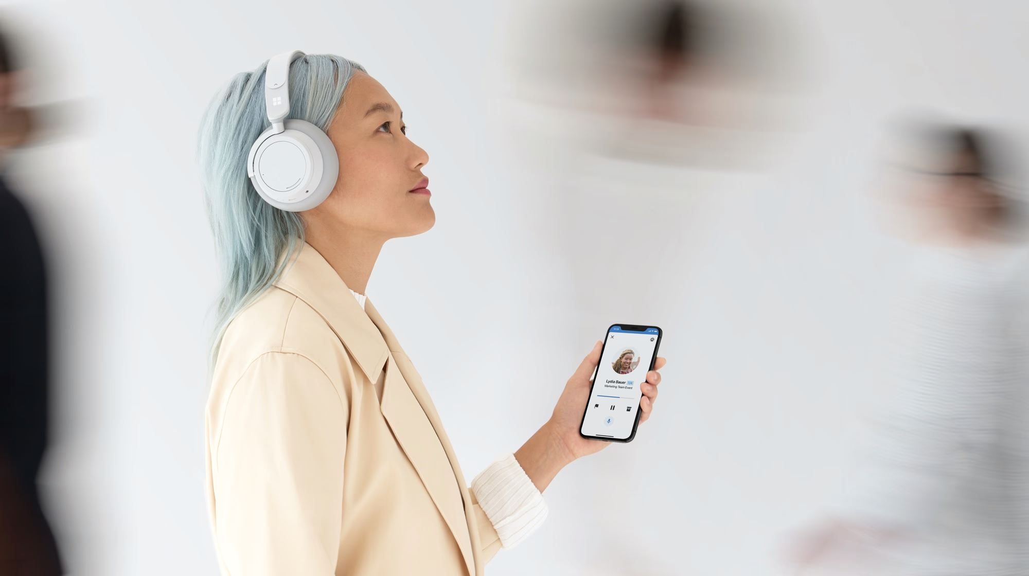 Lady holding a phone