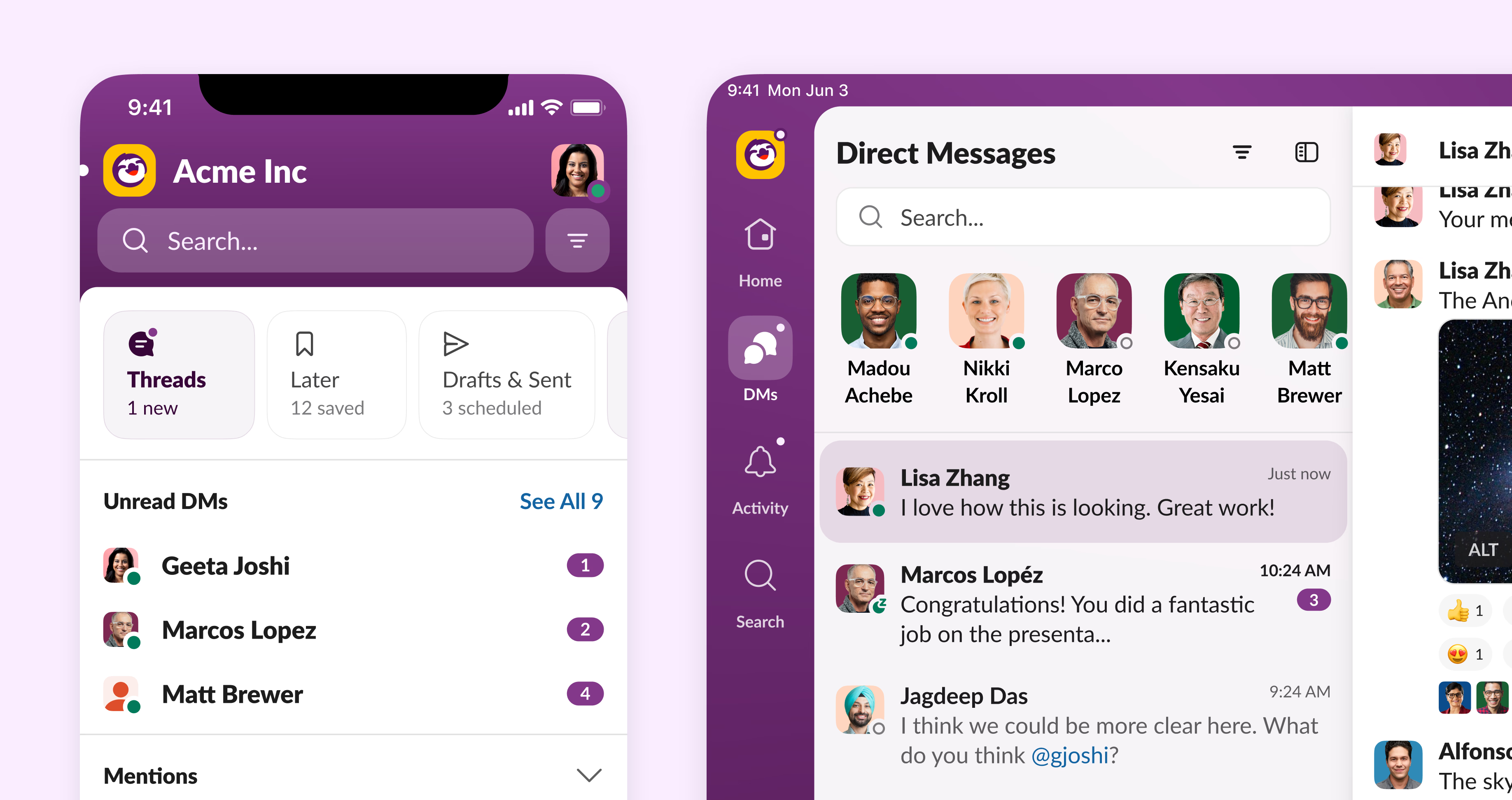 Slack Mobile Before